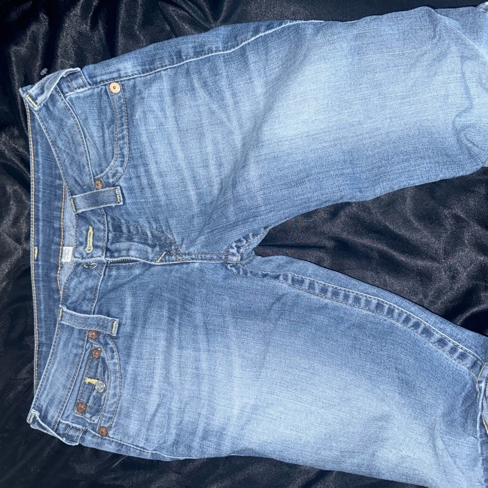 True Religion Light Blue Denim Jeans (capris)
